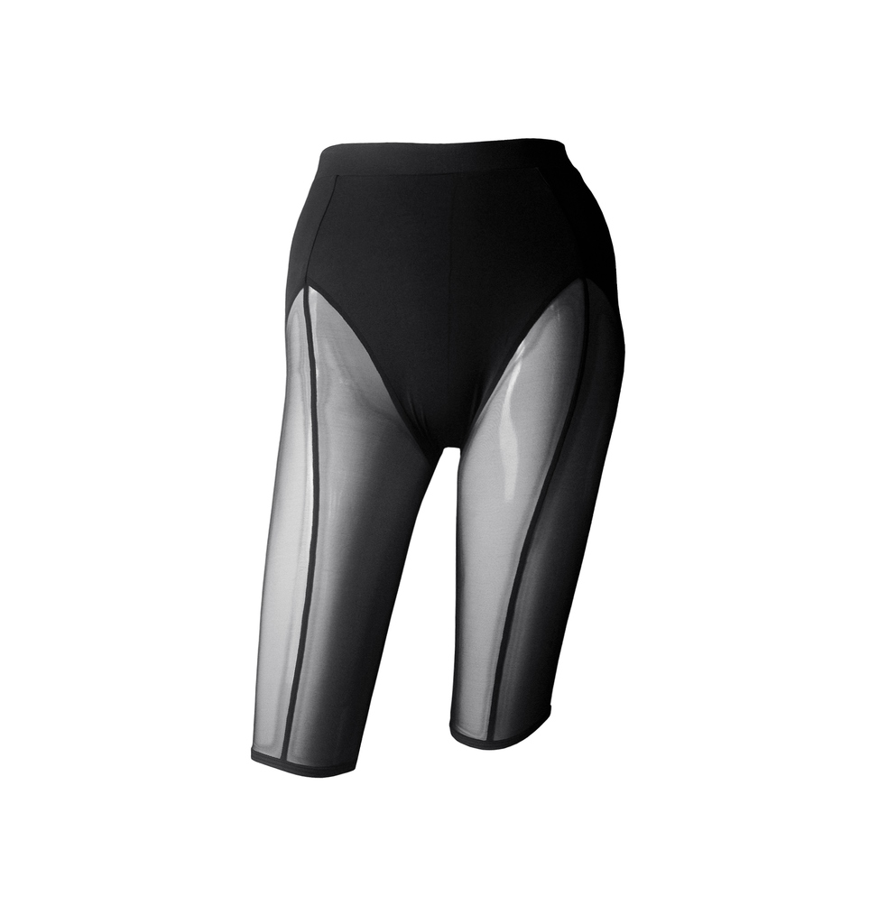 black glitter cycling shorts