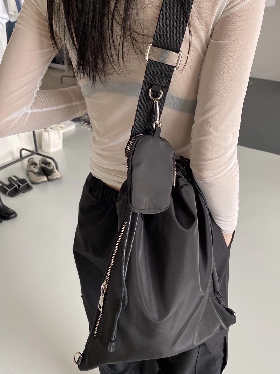 Worker shoulder bag with mini bag MAI.ARMOIRE