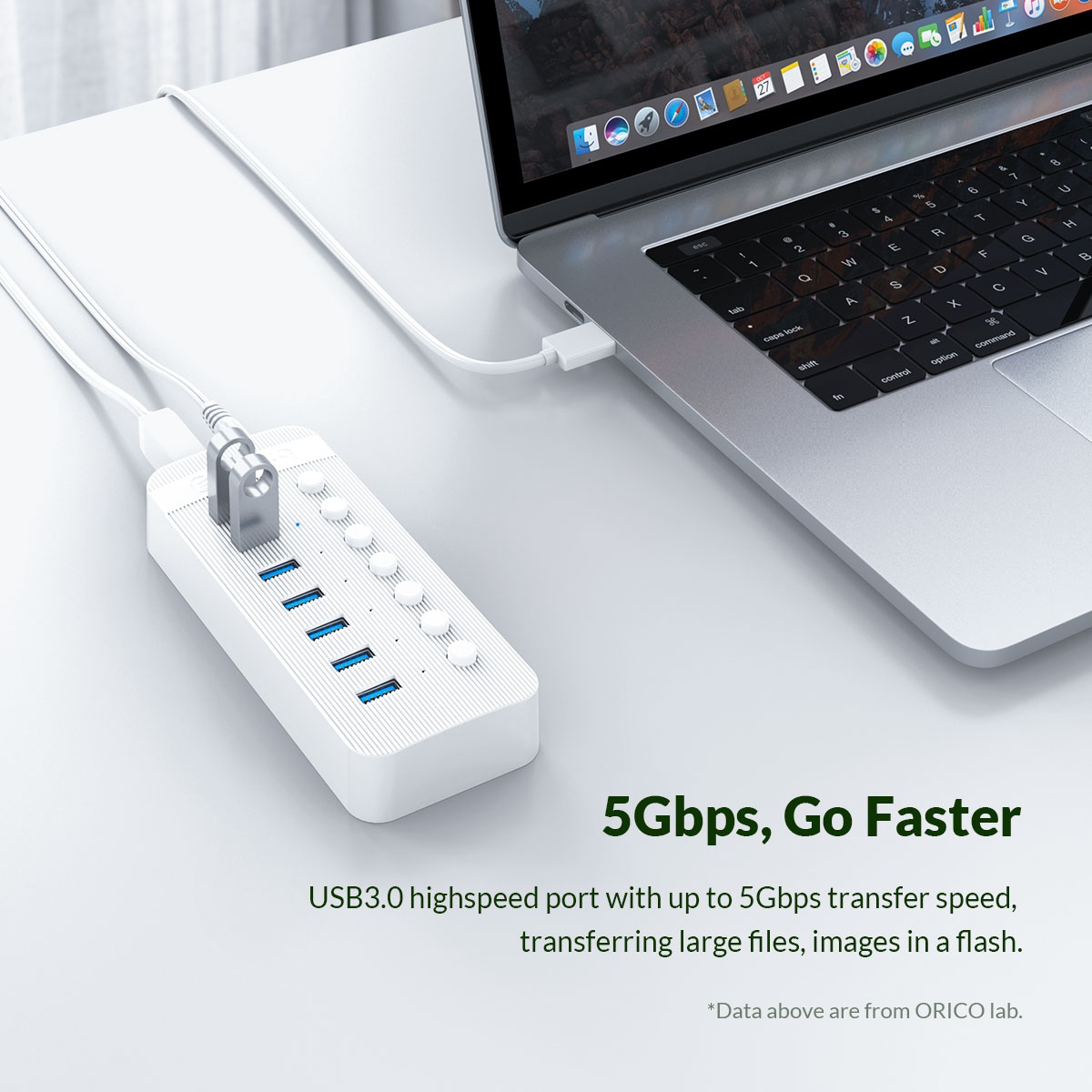 ORICO Multi-Port USB 3.0 Hub BC1.2 With Individual Switches [ - ORICO-HK
