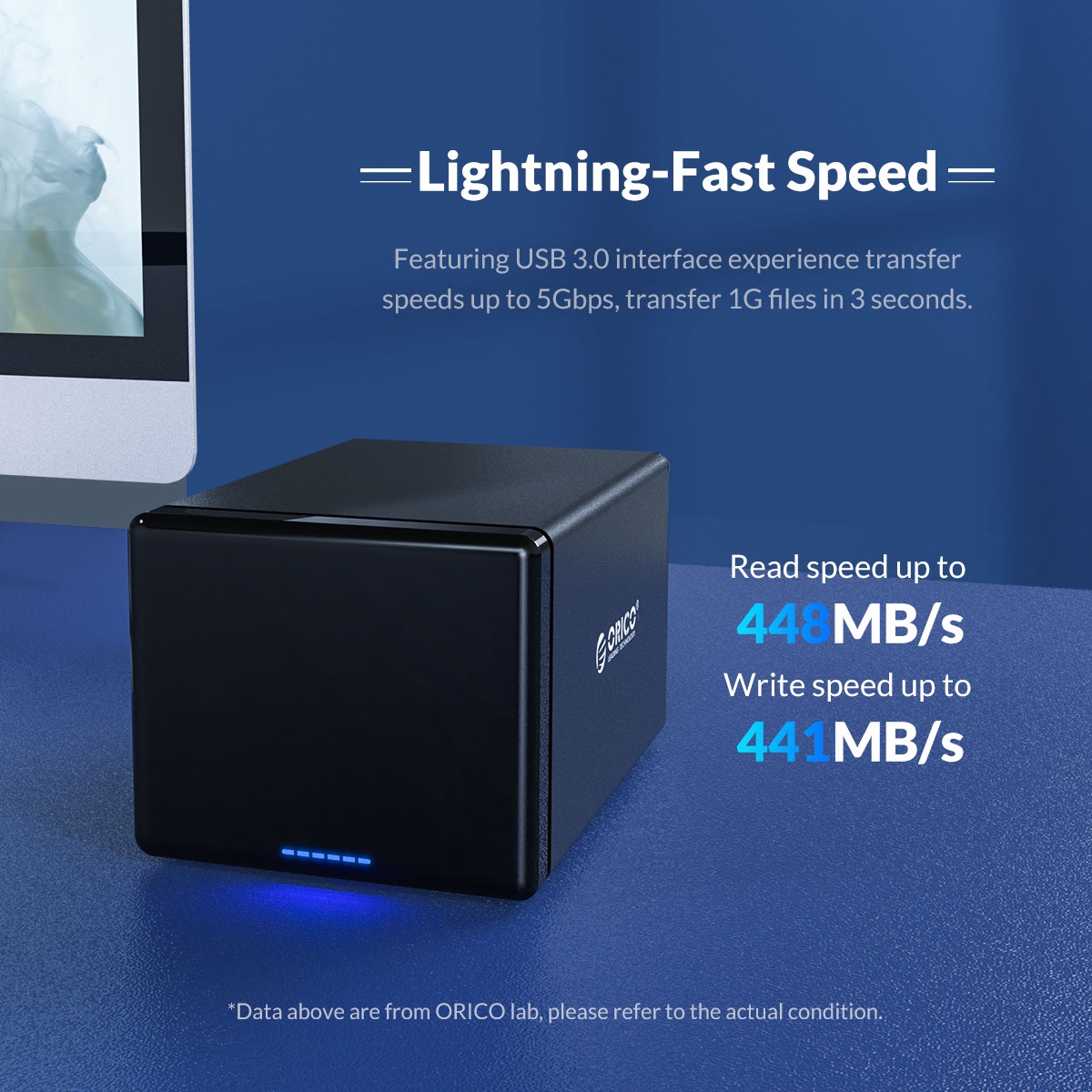 ORICO Bay USB Raid Enclosure, Magnetic Plate/Tool free