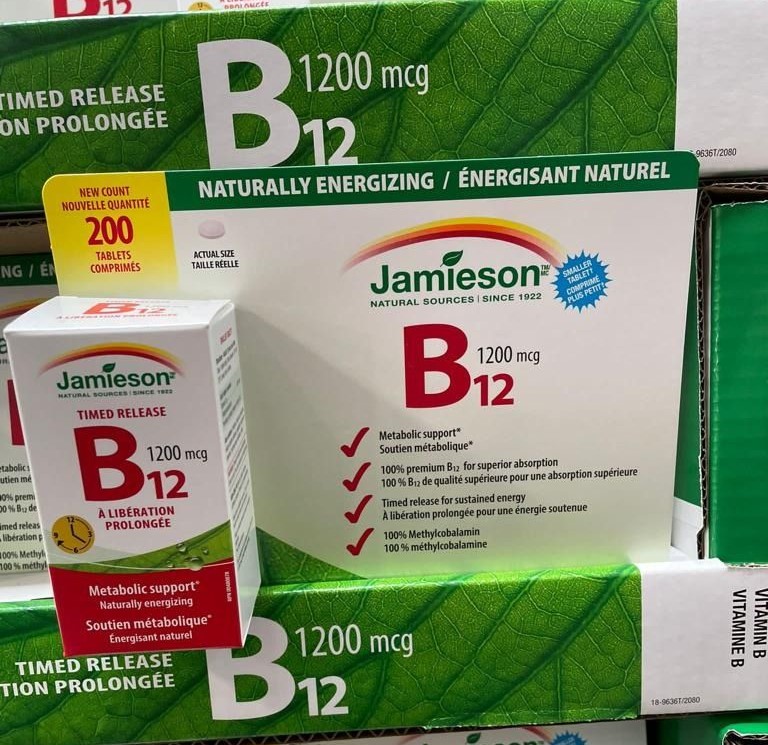 JAMIESON B12 1200mcg 200 Tablets lovehoneybeebee