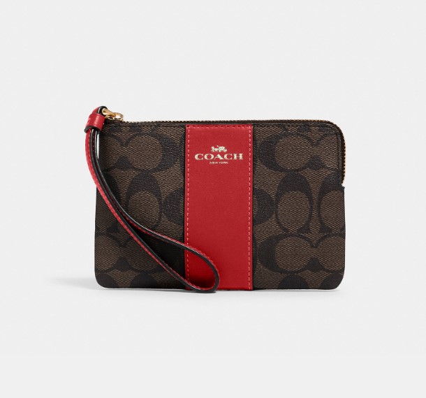 COACH Wristlet In Signature Canvas lovehoneybeeb lovehone