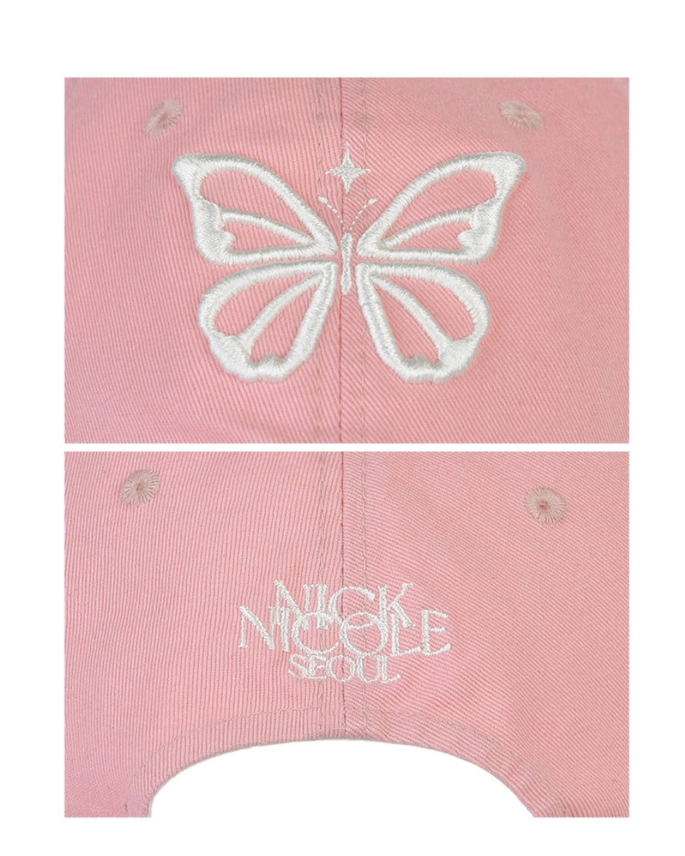 [NICK&NICOLE] ★大人気★BUTTERFLY BLINK BALL CAP★関税無 NICK&NICOLE] ☆大人気☆BUTTERFLY BLINK BALL CAP☆関税無