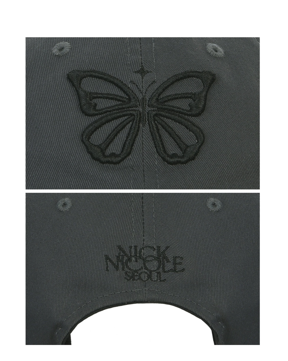 NICK&NICOLE/VINTAGE BUTTERFLY BLINK BALL CAP/ユニセックス VINTAGE BUTTERFLY BLINK BALL CAP_BLACK - NICK&NICOLE | 60