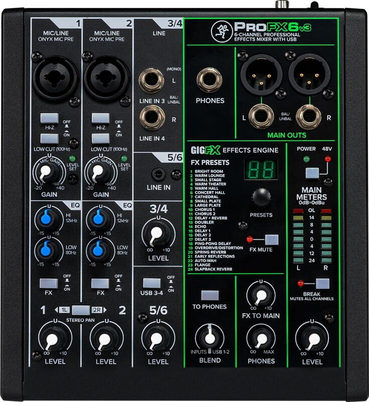 Mackie ProFX6 v3專業直播混音台神器｜一年保養- Rock Music Factory