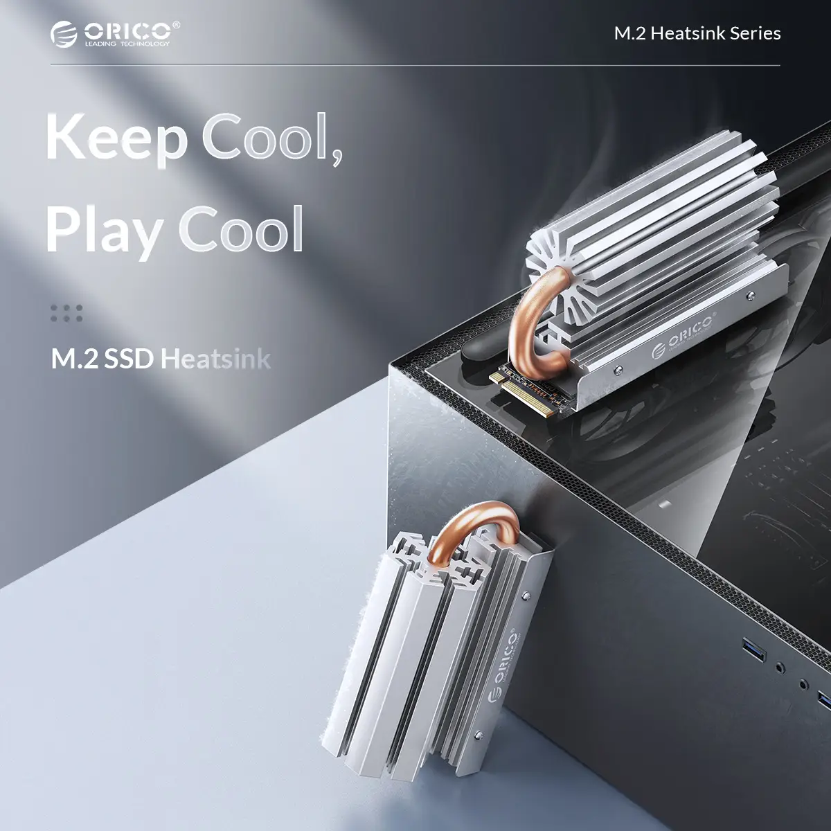 Orico M.2 Heat Sink Aluminum doubleside thermal pad design ORICOHK