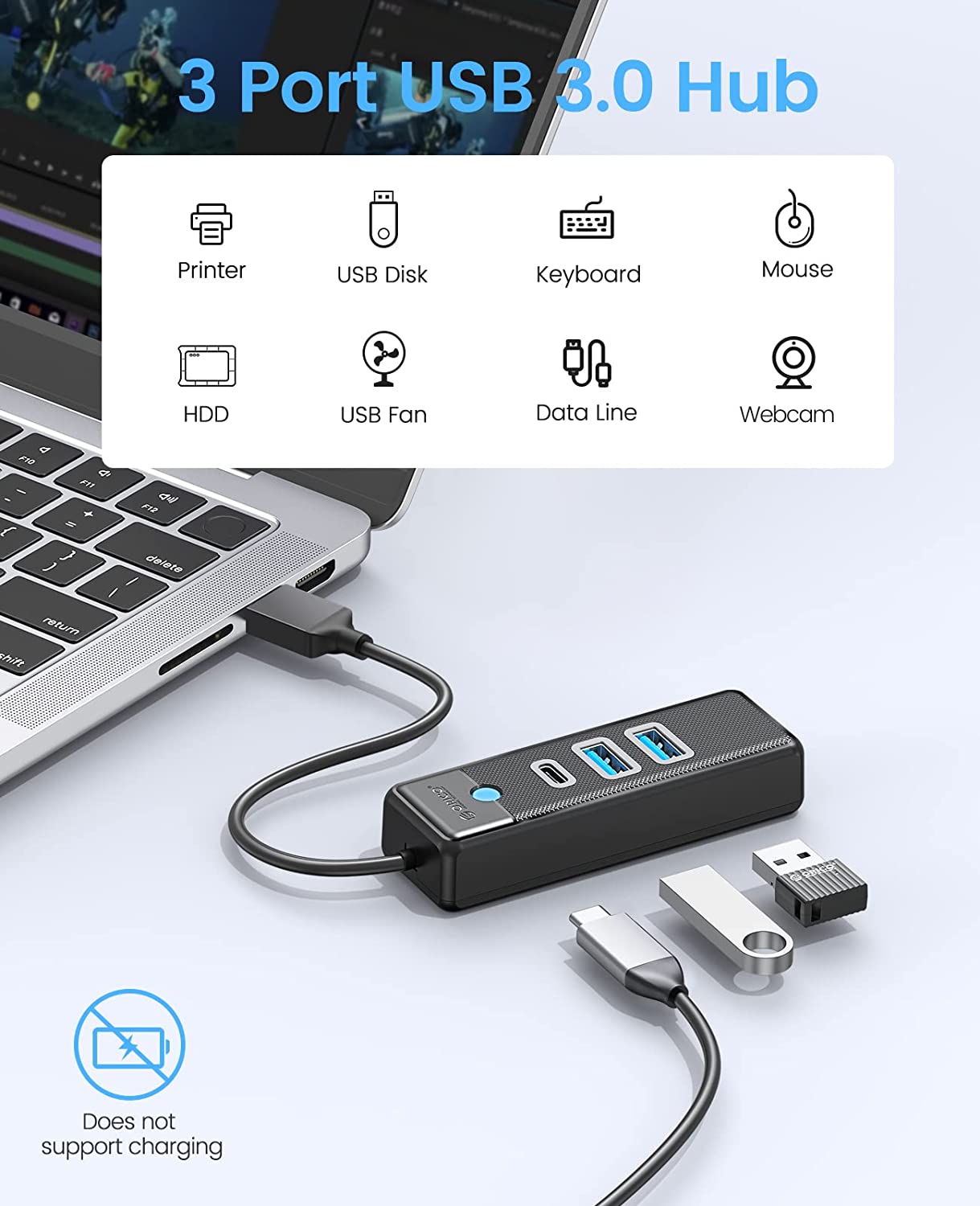 ORICO 4 Port USB3.0 HUB [W5PH4-U3] - ORICO-HK - ORICO-HK - ORICO-HK