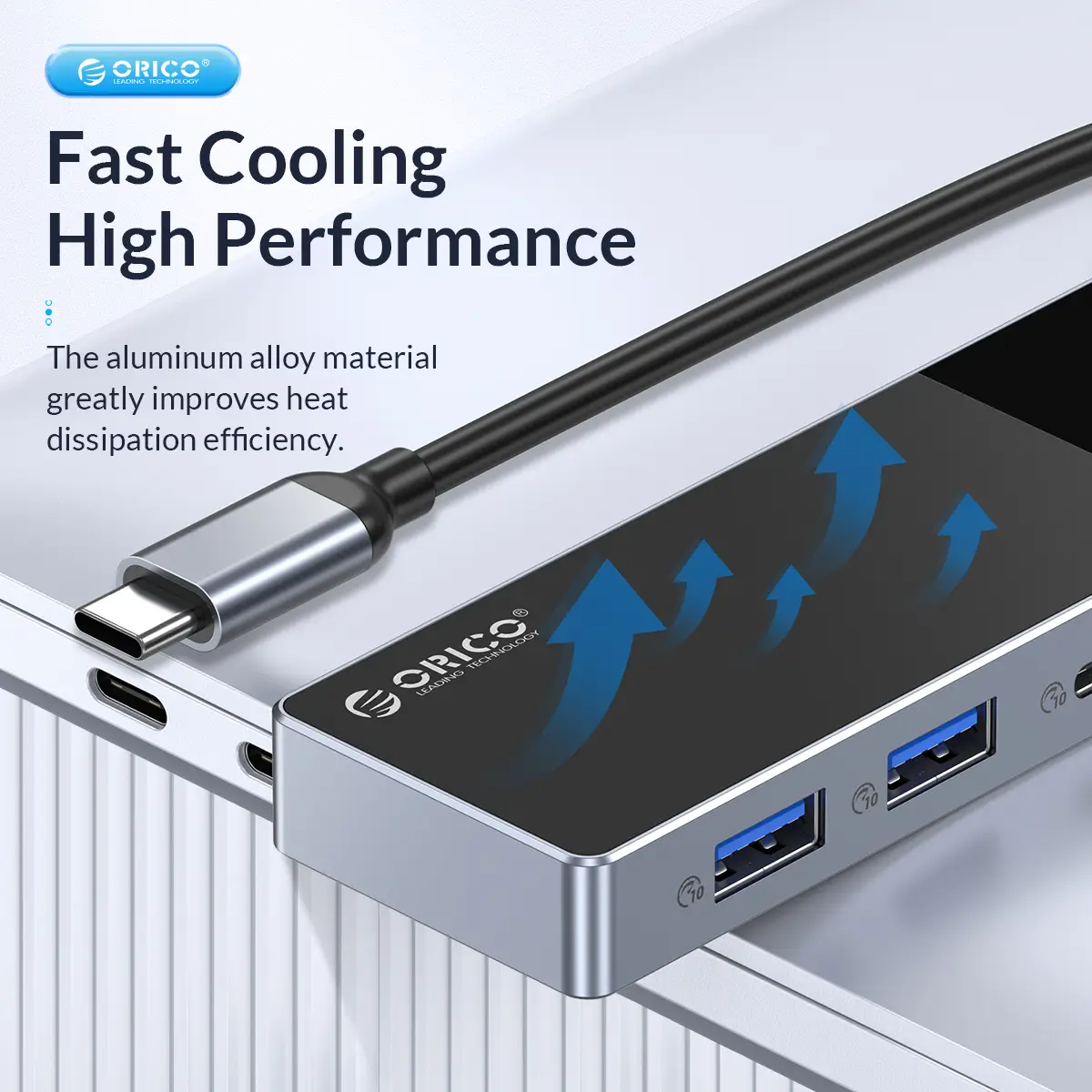 ORICO Aluminum Alloy 6-in-1 Type-C Multifunction Adapter [MC - ORICO-HK